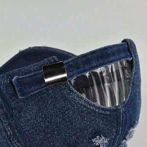 Gorra de Béisbol de Tela Lavada para Deportes al Aire Libre de Verano, Estilo Desgastado, Gorras de Béisbol de Mezclilla, Fabricante Bsci 2024 - Product Image 5