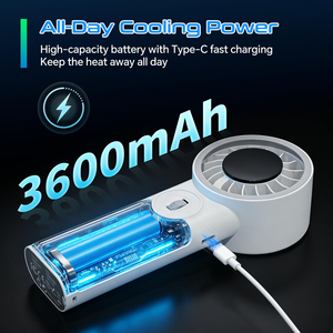 Ventilateur portable sophistiqué rechargeable USB avec batterie pour la maison et la voiture - Product Image 4
