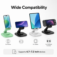 Support de téléphone portable télescopique en ABS, réglable en hauteur, anti-fatigue, pour bureau, compatible avec les téléphones et tablettes, sécurisé