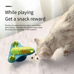 Innovativi giocattoli originali per gatti in vinile durevole piccolo aereo e giocattoli che filano le esplosioni per prendere in giro il cane - Product Image 4