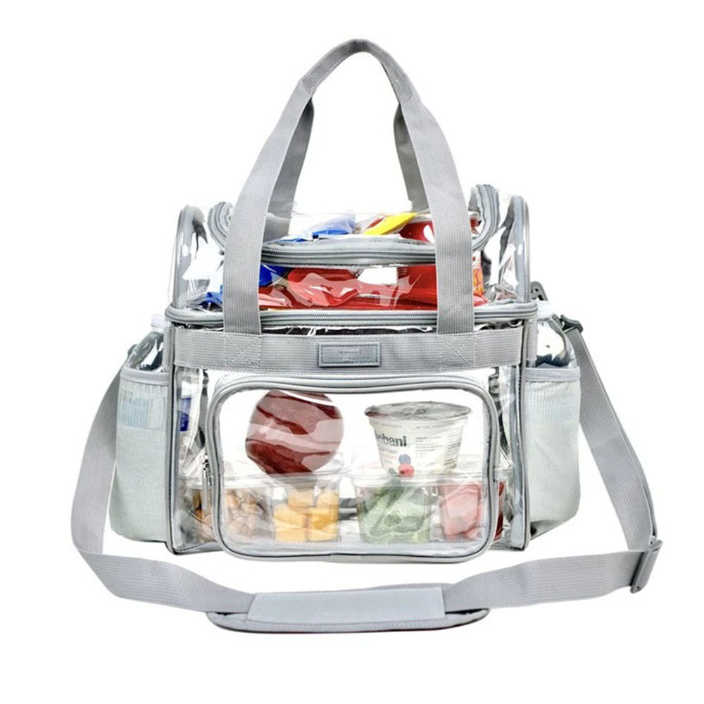 Большой Многоразовый органайзер для пикника, прозрачная изолированная сумка-тоут для ланча, для женщин