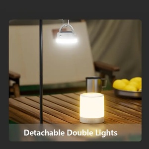 Lampes de camping solaires multifonctionnelles d'extérieur, conception à double lumière séparée avec sortie, lumières de camping colorées - Product Image 6