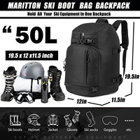 Échantillon gratuit, vente en gros, nouveau sac à bottes, élégant sac à bottes de ski, sac à dos de ski de randonnée de luxe avec protection dorsale