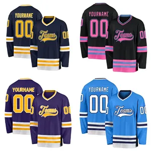Jersey de Hockey sobre Hielo con Logotipo Personalizado al por Mayor, Equipo de Hockey Múltiple, Traje de Hielo, Chaqueta Larga, Camisetas de Hockey del Equipo de <span class=keywords><strong>Italia</strong></span> - Product Image 3
