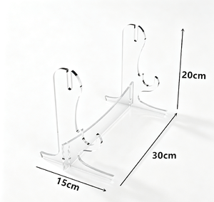 Support de présentation pour <span class=keywords><strong>katana</strong></span> en acrylique transparent à double niveau, support de sabre transparent autoportant pour collection de lames de samouraï et décoration de table - Product Image 2
