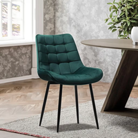 Chaises de salle à manger, restaurant, style moderne, luxe, nordique, vert, bleu, gris, tissu en velours capitonné, chaises de salle à manger pour table à manger