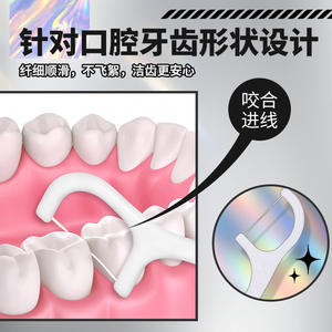 Lmltop <b>Dental</b> Floss <b>Picks</b> 100Pcs White Disposable Toothpicks Fine Floss Deep Clean Gentle On Gums - Product Image 4