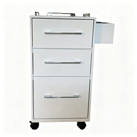 Chariot roulant pour salon de coiffure et spa avec armoire de rangement verrouillable, roues pivotantes fluides, organisateur multi-niveaux pour outils de barbier