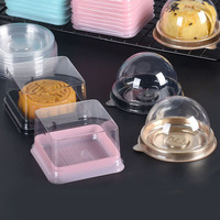 Jetable Sécurité Alimentaire Carré Rond Rectangle Mooncake Pâtisserie Mini Gâteau En Plastique Boîtes D'emballage Pour Animaux De Compagnie