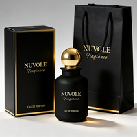 Diseño de Botella de Perfume Único Altamente Recomendado, Botellas de Vidrio de 30 ml y 50 ml, Botella de Perfume Redonda Negra con Caja