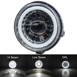 ไฟหน้ารถจักรยานยนต์12V 4.7นิ้วพร้อมไฟหน้า Halo DRL เหมาะสำหรับชิ้นส่วนสกูตเตอร์ไฟฟ้า <span class=keywords><strong>Vespa</strong></span> - Product Image 3