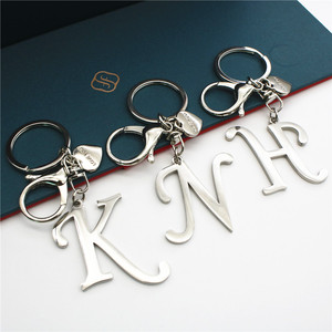 Fashion <strong>Keychain</strong> Gold Silver Black Stainless Steel Initial Letter <strong>A</strong>-Z Key Ring Keyring Key Chain Personalized Bag Charm - Product Image 1