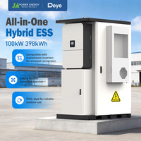 Armoire de stockage de batteries commerciales JApower 398 kWh pour onduleur hybride Deye 100 kW, IP55, extérieur, refroidissement par air, haute tension LiFePO