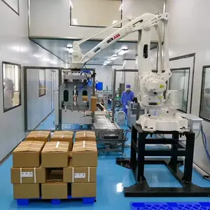 Economical Custom Design 6 Axis Rotary Mobile Robot Bag Carton Case Barrel Palletizer