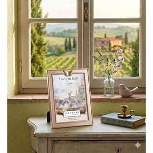 Beltrami Photo <b>Frame</b> 4x6 Real Silver Plated Gold Butterfly Decorative <b>Metal</b> <b>Frame</b> - Product Image 2