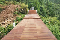 Greezu Carreaux de terrasse à emboîtement en bois de bambou Offre Spéciale de haute qualité pour sols extérieurs parquet en bambou imperméable