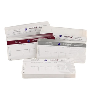Cartes en papier fantaisie enduites, imperméables, résistantes à l'huile et aux rayures, pour billets d'<span class=keywords><strong>avion</strong></span> et cartes d'embarquement – Vente en gros - Product Image 1