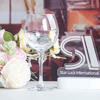 StarLuckINT OEM ODM Verre à vin rouge en cristal transparent avec logo personnalisé, gobelet clair pour la location événementielle, la maison, l'hôtel, la restauration