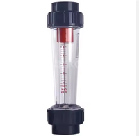 Inline meteran aliran mengapung, tipe instalasi Pitot Tube rotometer LZS15-25-250L/H plastik rotor untuk air/cairan