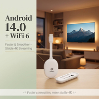 Clé TV Android 14 RK3518 4K, Lecteur Multimédia Dongle WiFi 6 5.4, 2 Go RAM, 16 Go Stockage, Fabricant OEM