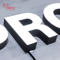Letrero de Canal LED Personalizado, Letrero con Logotipo Iluminado Frontalmente de Acero Inoxidable 304, IP65 Impermeable, Letrero Comercial para Exteriores