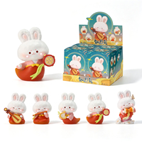 Kotak Misteri Resin Kelinci, Figurine Kelinci Bulan, Mainan Koleksi, Gaya Tradisional Cina, Ornamen Meja, Hadiah Hari Raya Pertengahan Musim Gugur