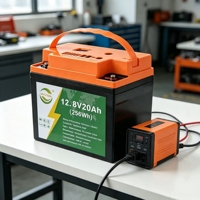 Batterie LiFePO4 MVVTON 12,8V 20Ah 256Wh 6000 cycles, remplacement pour batteries au plomb dans les systèmes solaires, UPS, VR, systèmes de sécurité et stockage d'énergie