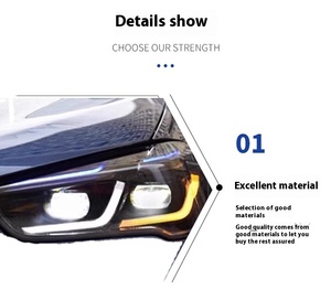 ไฟหน้าคุณภาพสูง X1 แบบดัดแปลง LED ไฟเดย์ไลท์สีขาว ไฟเลี้ยวแบบไหล 10-19 F48F49E84 อุณหภูมิสี 6000K 12V สำหรับรถยนต์ - Product Image 4