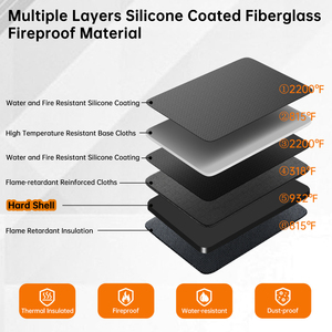 Chống cháy túi tài liệu với khóa cứng-shell thiết kế chống cháy chống nước an toàn hộp tập tin tổ chức cho các tài liệu quan trọng - Product Image 5