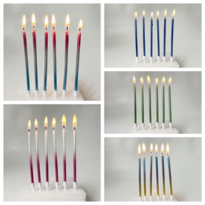 Bougie d'<span class=keywords><strong>anniversaire</strong></span>, bougies décoratives pour gâteau, couleurs en gros pour les fournitures de fête et de mariage, bougies uniques - Product Image 6