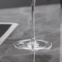 CnGlass Verre à Vin Rouge Gobelet Cristal Transparent Fait Main sur Mesure 100 % Luxe Vintage pour Noël et Fêtes de Mariage