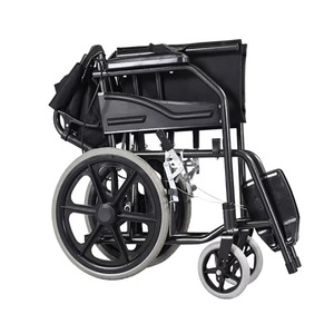 <b>Folding</b> Lightweight Manual Wheelchair With <b>Commode</b> Thickened Steel Pipes For Elderly And Disabled Persons - Product Image 3