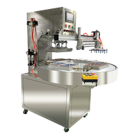 Machine de scellage thermique semi-automatique rotative pour blisters en plastique avec emballage sous film