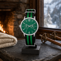 Montre à quartz pour homme avec bracelet en nylon respirant, boîtier en alliage, montre-bracelet décontractée pour l'extérieur