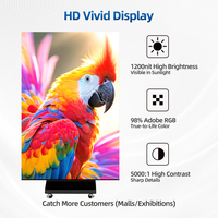 Pantalla Publicitaria Vertical Plegable de Tres Secciones para Interiores, Pantalla LED Electrónica Móvil de Doble Cara, Resolución 4K, Compatible con HDR