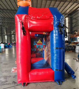 Vui vẻ thiết kế Inflatable 3 trong 1 lễ hội trò chơi bóng đá bóng rổ bóng bầu dục bóng bắn mục tiêu thổi lên nhà cho bé - Product Image 2