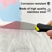 Couteau à mastic industriel en acier inoxydable avec poignée confortable, outil de peinture pour cloisons sèches, diverses tailles, grattoir et truelle pour la construction