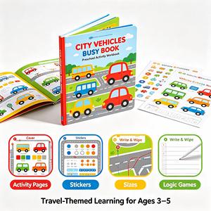 Libro de Actividades para Niños Pequeños, Libro Sensorial Montessori, Libro de Juegos de Roles para Niños, Juguete Educativo Temprano - Product Image 1