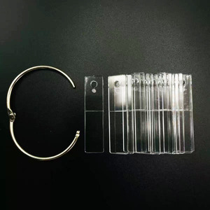 Vente en gros de 50 pièces/ensemble de présentoirs à vernis à ongles carrés transparents avec anneau métallique pour salon de manucure - Product Image 5