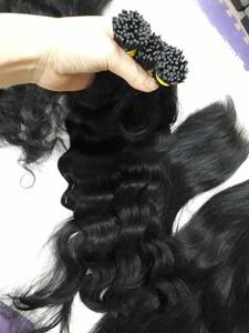 100% Remy punta plana extensiones de cabello queratina cruda cabello virgen doble dibujado U punta I punta extensiones de cabello humano - Product Image 4