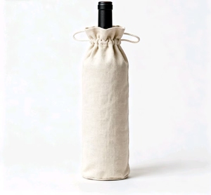 กระเป๋าใส่ไวน์และแชมเปญแบบพกพาทำจากผ้าฝ้าย - Product Image 1