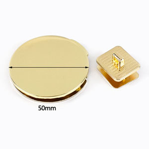 Meetee ky407 50mm or bricolage accessoires sac à main Snap fermoir fermeture boucle Twist Turn Lock Snap Round Alloy Invisible Lock - Product Image 3