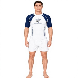 Camiseta Deportiva de Compresión de Neopreno de Manga Corta Unisex al por Mayor, para Entrenamiento de BJJ, MMA, Surf, Natación, Fitness, de Secado Rápido - Product Image 3