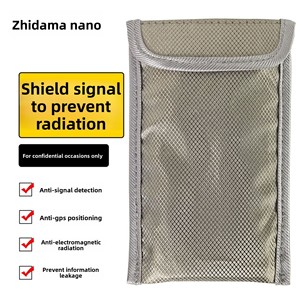 Biểu Tượng Tùy Chỉnh Tín Hiệu Chặn Chống-Hacking RFID Tín Hiệu Faraday Vải Túi EMF Điện Thoại Pouch Điện Thoại Tín Hiệu Chặn Túi Tay Áo Bìa - Product Image 4