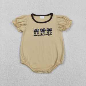 Trendyism Boutique Estilo Moderno Verano Bebés Niñas Venta al por Mayor Envío Inmediato Suave Elástico Verde Camuflaje Estampado de Lazo Manga Corta - Product Image 6