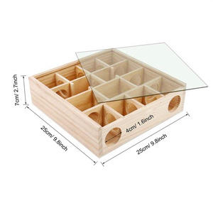 Jouet <span class=keywords><strong>labyrinthe</strong></span> tunnel en bois <span class=keywords><strong>labyrinthe</strong></span> pour hamster personnalisé avec couvercle pour petits animaux de compagnie, <span class=keywords><strong>souris</strong></span>, gerbille, jouet de sport - Product Image 5