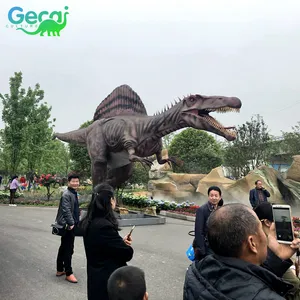 Gecai Museum Park lebensgroßes roboter-animiertes realistisches großes Spinosaurus-Dinosaurier-Modell