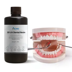 Acme molde dental de cor rosa, alta dureza 405nm cor-de-rosa/placa de dentação do bocal modelo de resina para 405nm comprimento de onda lcd dlp 3d impressora