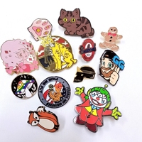 Broches en métal plaqué avec logo personnalisé, badges à paillettes pour chapeaux et revers, badges mignons en émail dur pour vêtements