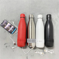 Botol Air Stainless Steel Smart 304 dengan Speaker 500ml, Dapat Digunakan Kembali, Vakum Terisolasi, Layar Temperatur, Audio Nirkabel, Pengisian Daya USB
